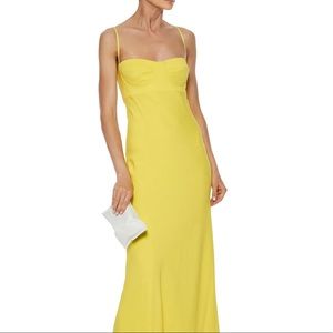 Brand new MICHELLE MASON fluted crepe gown
